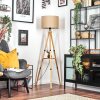 Soungou Stehleuchte 38 cm Naturfarben, Schwarz, 1-flammig