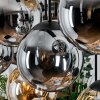 Gastor Hängeleuchte Glas 25 cm Bernsteinfarben, Rauchfarben, 8-flammig