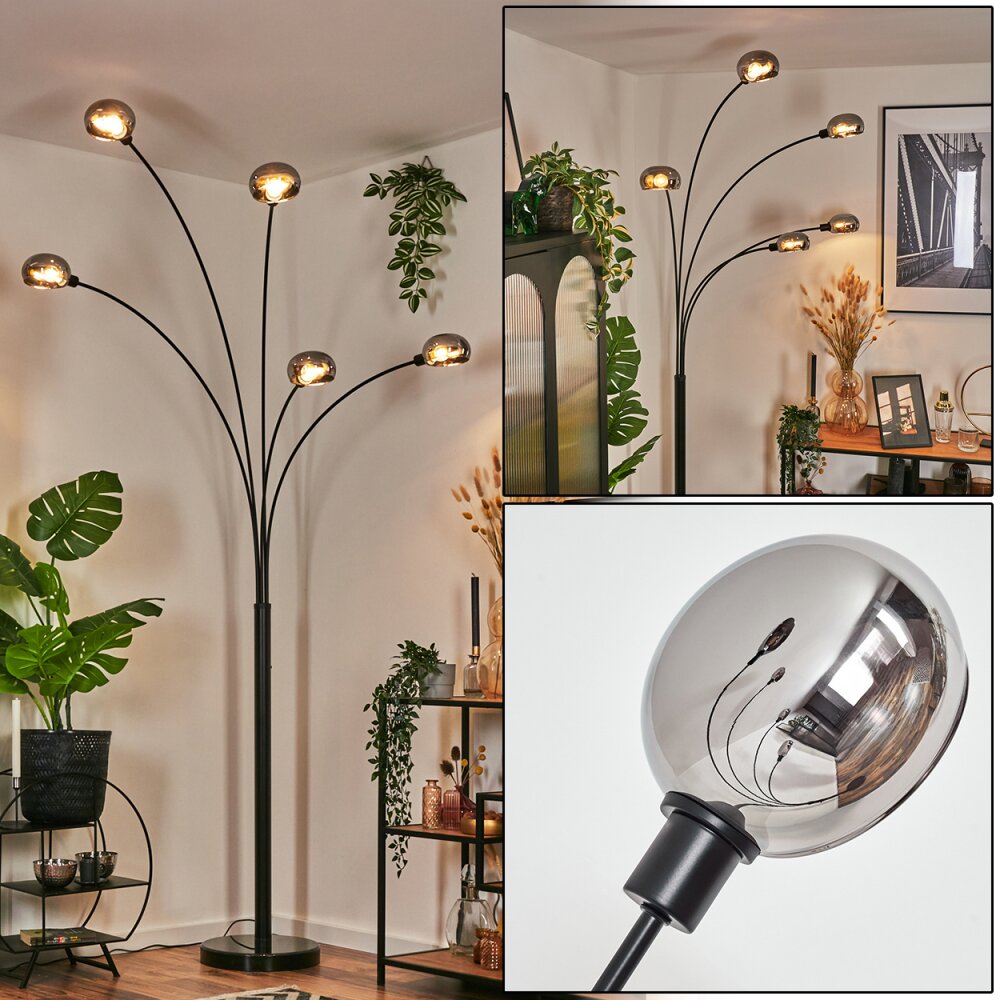 Nikkala Stehleuchte Schwarz, 5-flammig main product photo