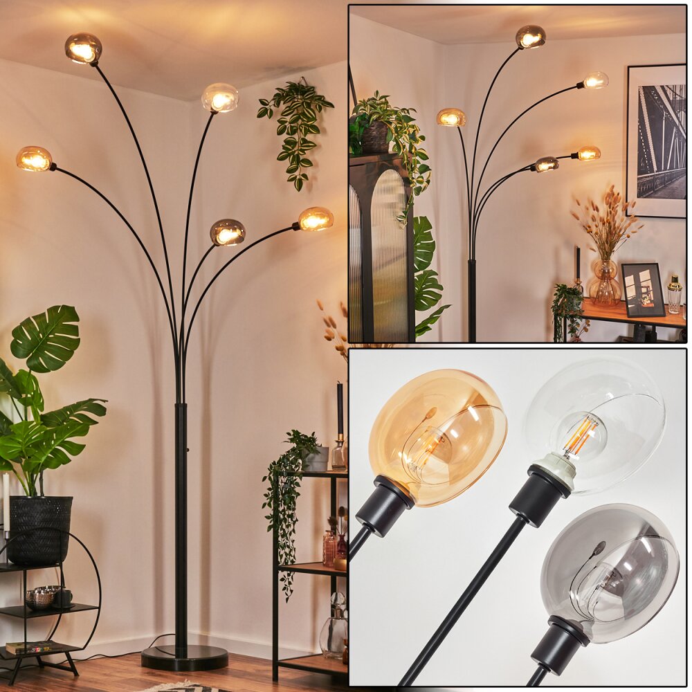 Nikkala Stehleuchte Schwarz, 5-flammig main product photo