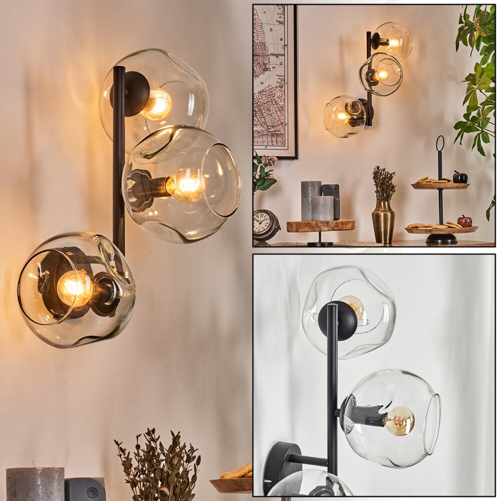 Ripoll Wandleuchte Glas 15 cm Klar, 3-flammig main product photo