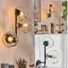 Ripoll Wandleuchte Glas 15 cm Klar, 3-flammig