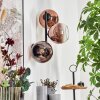 Koyoto Wandleuchte Glas 15 cm Klar, Kupferfarben, 3-flammig