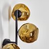 Ripoll Wandleuchte Glas 15 cm Gold, 3-flammig