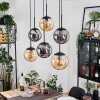 Gastor Hängeleuchte Glas 20 cm Bernsteinfarben, Rauchfarben, 6-flammig