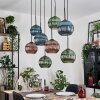 Koyoto Hängeleuchte Glas 20 cm Naturfarben, Schwarz, 8-flammig