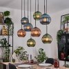 Koyoto Hängeleuchte Glas 20 cm Naturfarben, Schwarz, 8-flammig