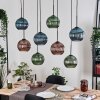 Koyoto Hängeleuchte Glas 20 cm Naturfarben, Schwarz, 8-flammig