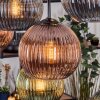 Koyoto Hängeleuchte Glas 20 cm Naturfarben, Schwarz, 8-flammig