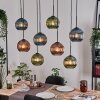 Koyoto Hängeleuchte Glas 20 cm Naturfarben, Schwarz, 8-flammig