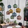 Koyoto Hängeleuchte Glas 20 cm Naturfarben, Schwarz, 8-flammig
