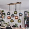 Koyoto Hängeleuchte Glas 25 cm Naturfarben, Schwarz, 8-flammig