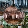 Koyoto Hängeleuchte Glas 25 cm Naturfarben, Schwarz, 8-flammig