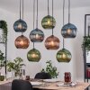 Koyoto Hängeleuchte Glas 25 cm Naturfarben, Schwarz, 8-flammig
