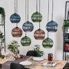 Koyoto Hängeleuchte Glas 25 cm Naturfarben, Schwarz, 8-flammig