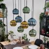 Koyoto Hängeleuchte Glas 20 cm Naturfarben, Schwarz, 8-flammig