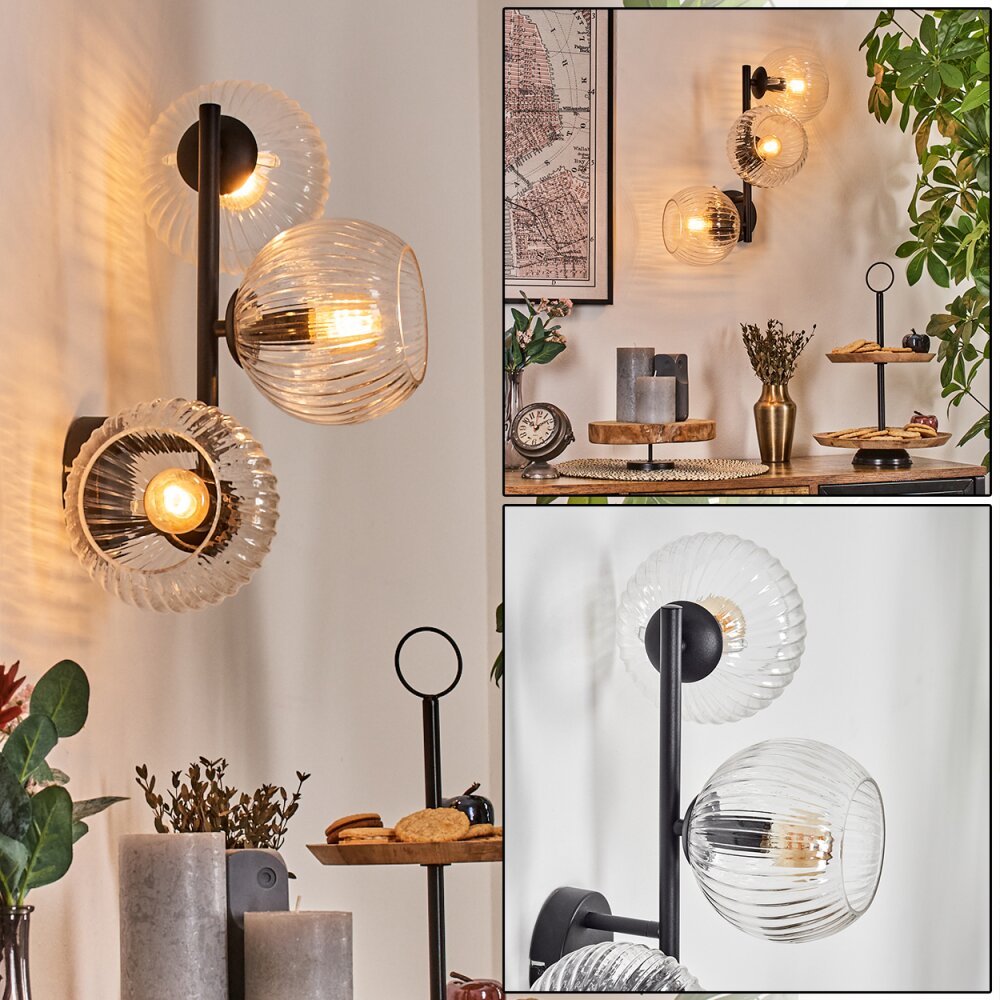 Koyoto Wandleuchte Glas 15 cm Klar, 3-flammig main product photo