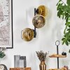 Koyoto Wandleuchte Glas 15 cm Gold, Klar, 3-flammig