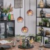 Koyoto Hängeleuchte Glas 15 cm Klar, Kupferfarben, 3-flammig