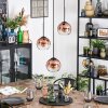 Koyoto Hängeleuchte Glas 15 cm Klar, Kupferfarben, 3-flammig