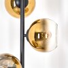 Koyoto Stehleuchte Glas 15 cm Gold, Klar, 3-flammig