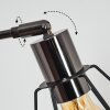 Yaak Stehleuchte Chrom, Schwarz, Weiß, 3-flammig