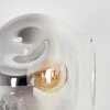 Ripoll Wandleuchte Glas 15 cm Klar, Rauchfarben, 3-flammig