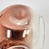 Ripoll Wandleuchte Glas 15 cm Klar, Kupferfarben, 3-flammig