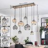 Ripoll Hängeleuchte Glas 15 cm, 20 cm, 25 cm Naturfarben, Schwarz, 8-flammig
