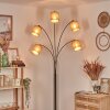 Soungou Stehleuchte 15 cm Chrom, Schwarz, 5-flammig