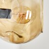 Ripoll Wandleuchte Glas 15 cm Bernsteinfarben, Rauchfarben, 3-flammig