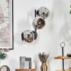 Ripoll Wandleuchte Glas 15 cm Chrom, Rauchfarben, 3-flammig
