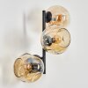 Ripoll Wandleuchte Glas 15 cm Bernsteinfarben, 3-flammig
