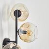 Ripoll Wandleuchte Glas 15 cm Bernsteinfarben, Klar, 3-flammig