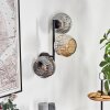 Ripoll Wandleuchte Glas 15 cm Bernsteinfarben, Rauchfarben, 3-flammig