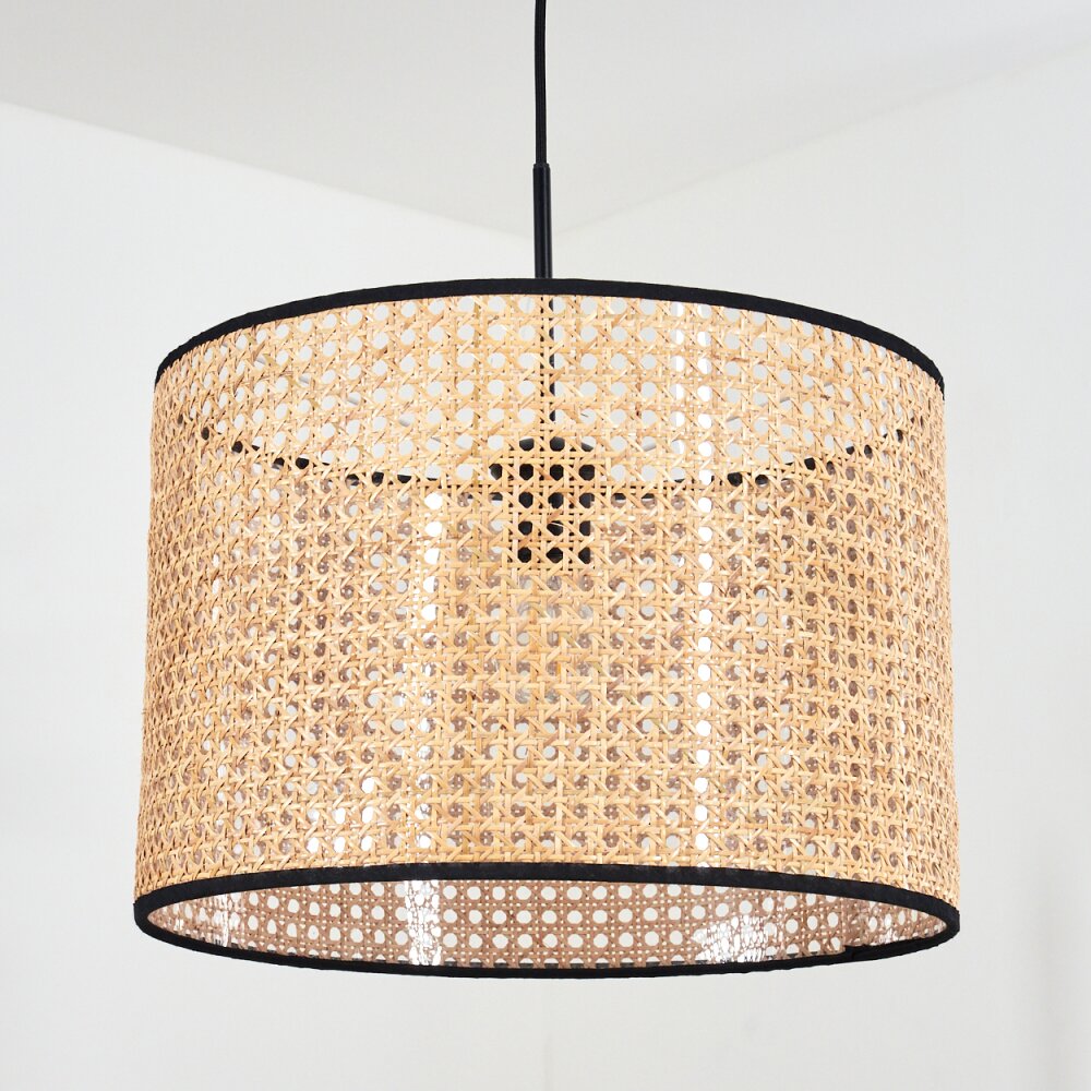 Ramila Hängeleuchte 40 cm Naturfarben, Schwarz, 1-flammig