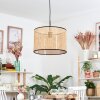 Ramila Hängeleuchte 40 cm Naturfarben, Schwarz, 1-flammig