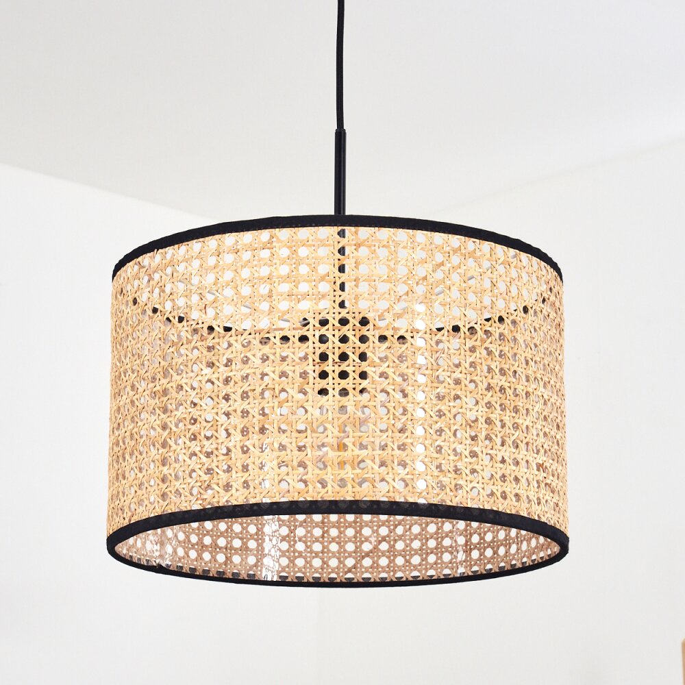 Ramila Hängeleuchte 35 cm Naturfarben, Schwarz, 1-flammig