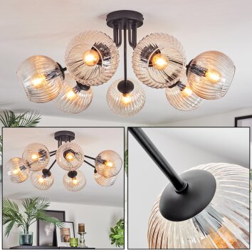 Koyoto Deckenleuchte Glas 15 cm Bernsteinfarben, Klar, 7-flammig