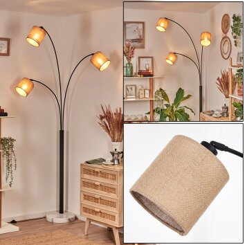 Soungou Stehleuchte 15 cm Schwarz, Weiß, 3-flammig