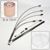 Soungou Stehleuchte 15 cm Chrom, Schwarz, Weiß, 5-flammig