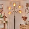 Soungou Stehleuchte 15 cm Chrom, Schwarz, Weiß, 5-flammig