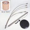 Soungou Stehleuchte 15 cm Nickel-Matt, Schwarz, 5-flammig