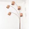 Soungou Stehleuchte 15 cm Nickel-Matt, Schwarz, 5-flammig
