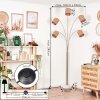 Soungou Stehleuchte 15 cm Nickel-Matt, Schwarz, Weiß, 5-flammig