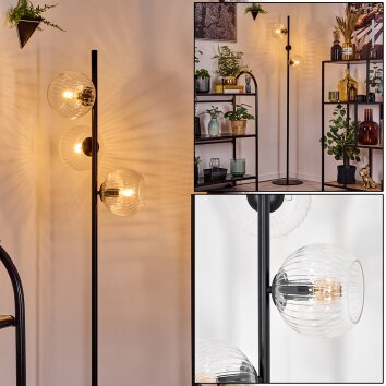Koyoto Stehleuchte Glas 15 cm Klar, 3-flammig
