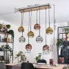 Ripoll Hängeleuchte Glas 20 cm Naturfarben, Schwarz, 8-flammig
