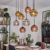 Ripoll Hängeleuchte Glas 20 cm Naturfarben, Schwarz, 8-flammig