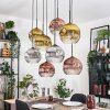 Ripoll Hängeleuchte Glas 25 cm Naturfarben, Schwarz, 8-flammig