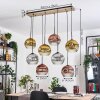 Ripoll Hängeleuchte Glas 25 cm Naturfarben, Schwarz, 8-flammig
